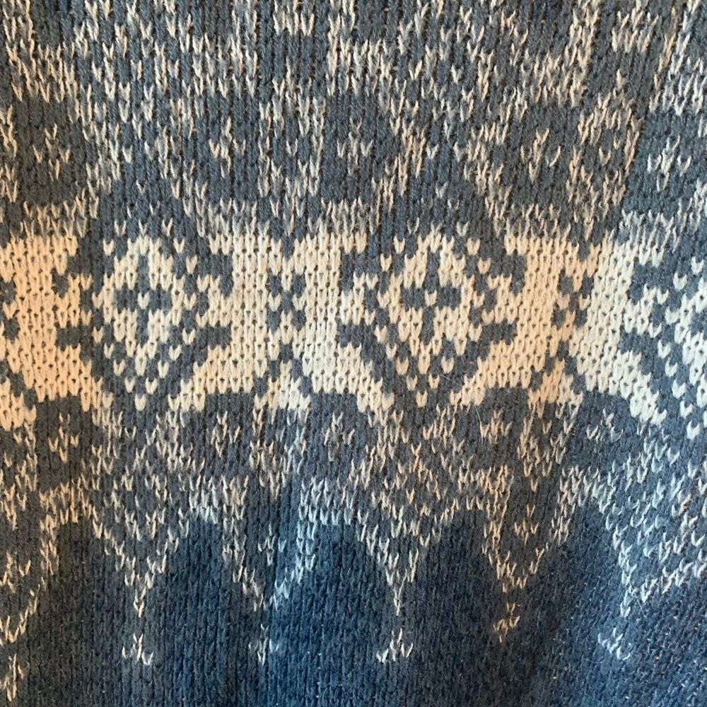 Bugle Boy Vintage blue and white sweater size L - Picture 4 of 8